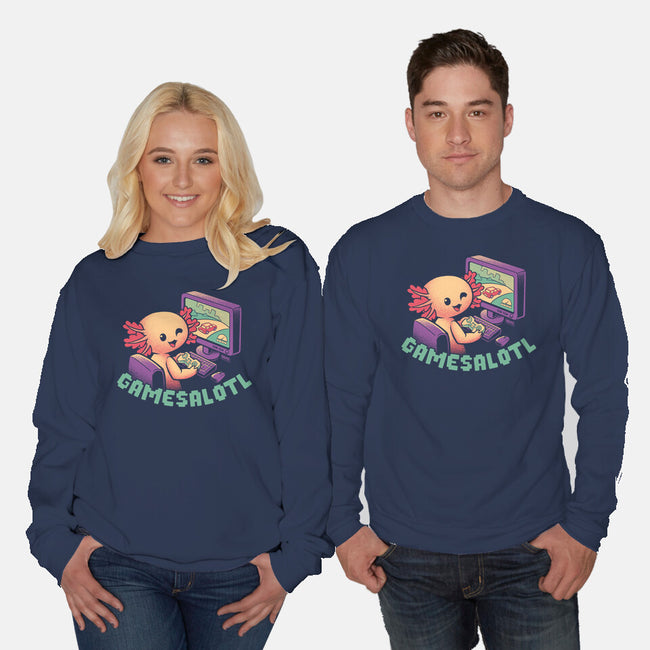 Gamesalotl-Unisex-Crew Neck-Sweatshirt-worlddominationforcats