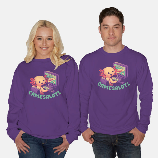 Gamesalotl-Unisex-Crew Neck-Sweatshirt-worlddominationforcats
