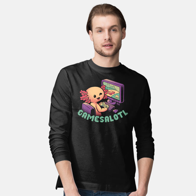 Gamesalotl-Mens-Long Sleeved-Tee-worlddominationforcats