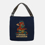 Book Hoarder Dragon-None-Adjustable Tote-Bag-worlddominationforcats
