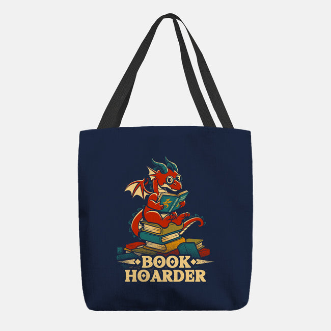 Book Hoarder Dragon-None-Basic Tote-Bag-worlddominationforcats