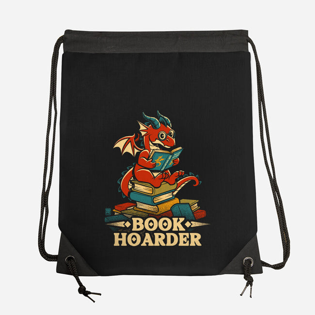 Book Hoarder Dragon-None-Drawstring-Bag-worlddominationforcats