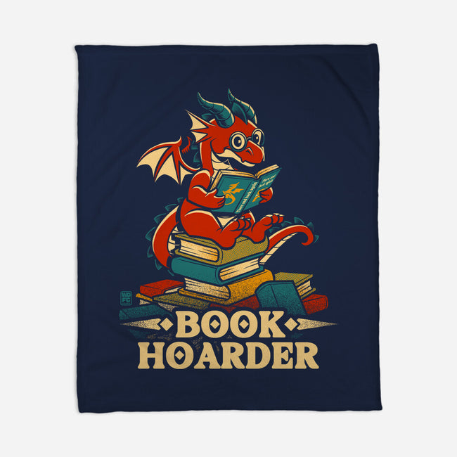 Book Hoarder Dragon-None-Fleece-Blanket-worlddominationforcats