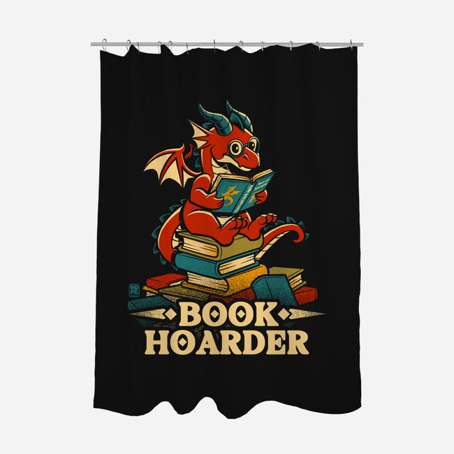 Book Hoarder Dragon-None-Polyester-Shower Curtain-worlddominationforcats