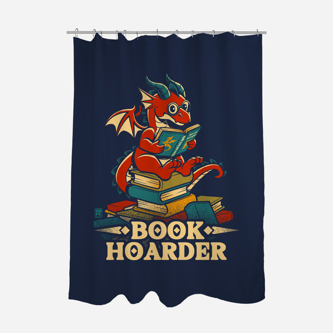 Book Hoarder Dragon-None-Polyester-Shower Curtain-worlddominationforcats