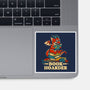 Book Hoarder Dragon-None-Glossy-Sticker-worlddominationforcats