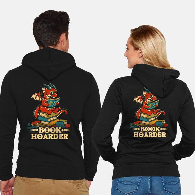 Book Hoarder Dragon-Unisex-Zip-Up-Sweatshirt-worlddominationforcats