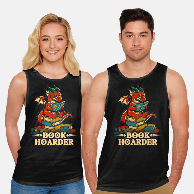 Book Hoarder Dragon-Unisex-Basic-Tank-worlddominationforcats