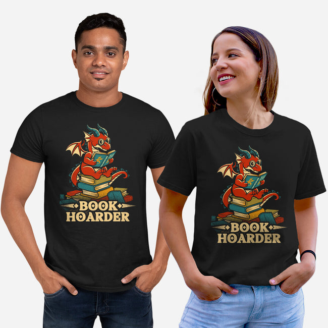 Book Hoarder Dragon-Unisex-Basic-Tee-worlddominationforcats