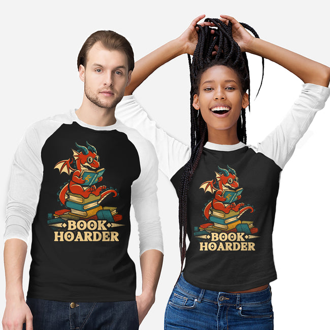 Book Hoarder Dragon-Unisex-Baseball-Tee-worlddominationforcats