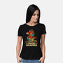 Book Hoarder Dragon-Womens-Basic-Tee-worlddominationforcats