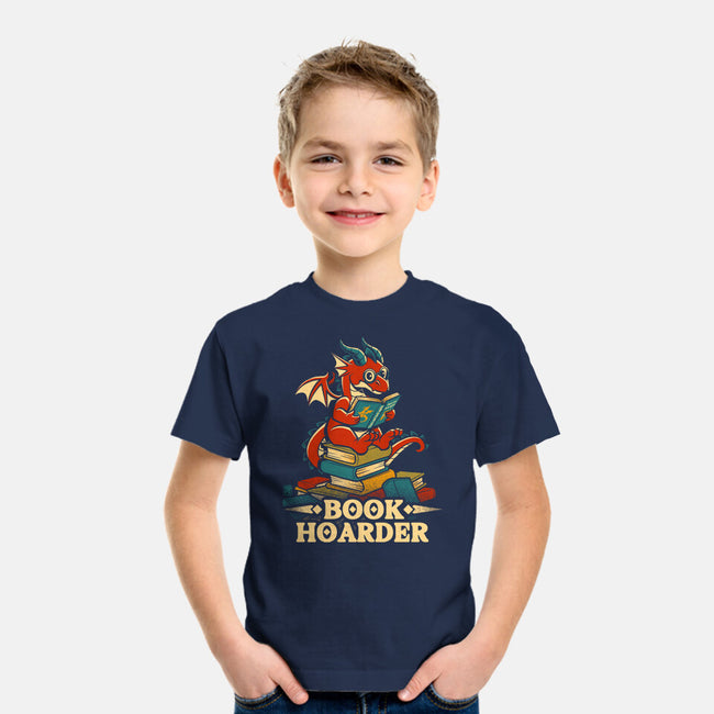 Book Hoarder Dragon-Youth-Basic-Tee-worlddominationforcats