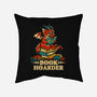 Book Hoarder Dragon-None-Removable Cover w Insert-Throw Pillow-worlddominationforcats