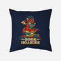 Book Hoarder Dragon-None-Removable Cover w Insert-Throw Pillow-worlddominationforcats
