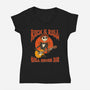 Rock Will Never Die-Womens-V-Neck-Tee-P1yu5h