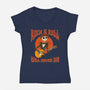 Rock Will Never Die-Womens-V-Neck-Tee-P1yu5h