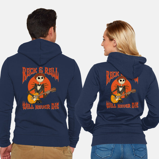 Rock Will Never Die-Unisex-Zip-Up-Sweatshirt-P1yu5h