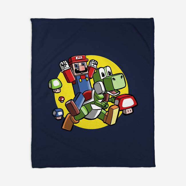 Dino Jockey-None-Fleece-Blanket-zascanauta