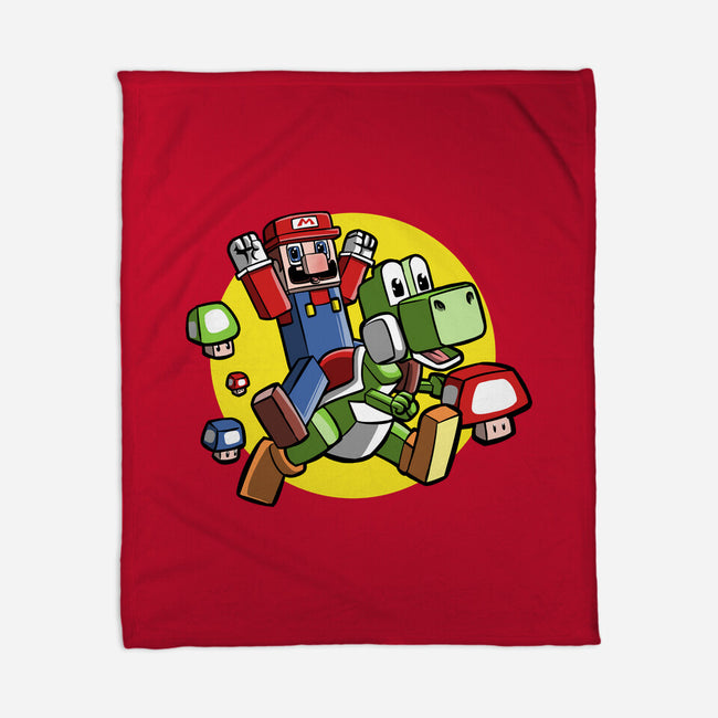 Dino Jockey-None-Fleece-Blanket-zascanauta