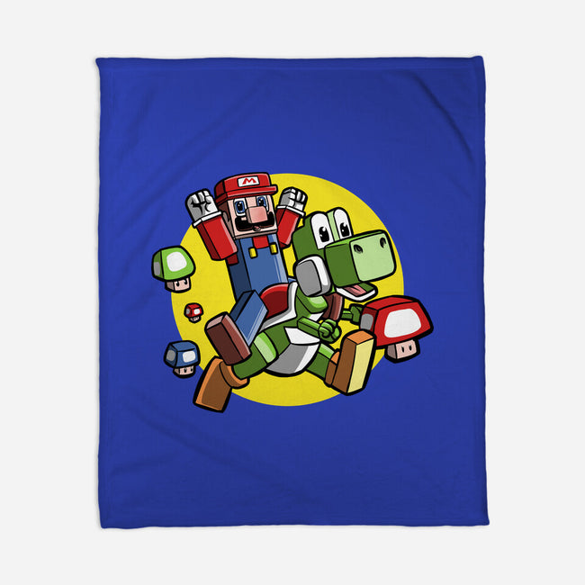 Dino Jockey-None-Fleece-Blanket-zascanauta