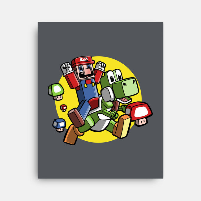 Dino Jockey-None-Stretched-Canvas-zascanauta
