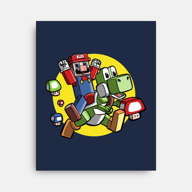 Dino Jockey-None-Stretched-Canvas-zascanauta