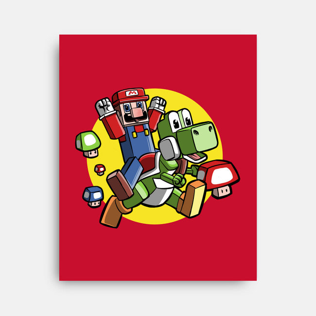 Dino Jockey-None-Stretched-Canvas-zascanauta