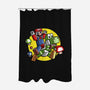 Dino Jockey-None-Polyester-Shower Curtain-zascanauta