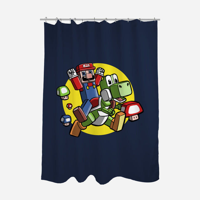 Dino Jockey-None-Polyester-Shower Curtain-zascanauta