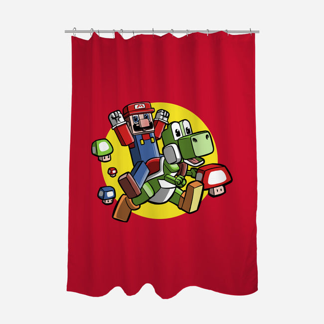 Dino Jockey-None-Polyester-Shower Curtain-zascanauta