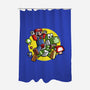 Dino Jockey-None-Polyester-Shower Curtain-zascanauta