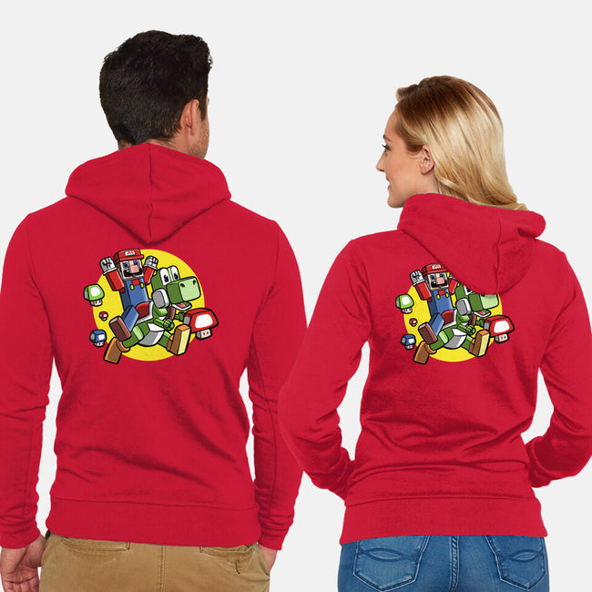 Dino Jockey-Unisex-Zip-Up-Sweatshirt-zascanauta