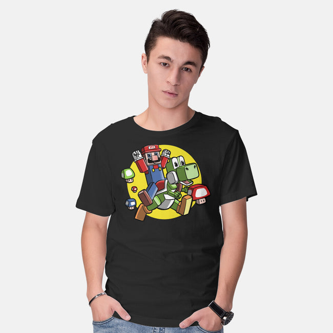 Dino Jockey-Mens-Basic-Tee-zascanauta