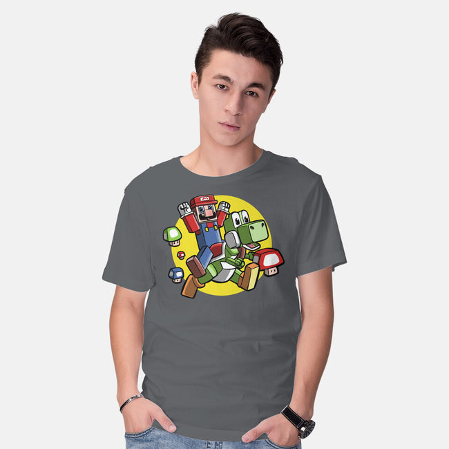 Dino Jockey-Mens-Basic-Tee-zascanauta
