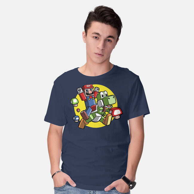 Dino Jockey-Mens-Basic-Tee-zascanauta