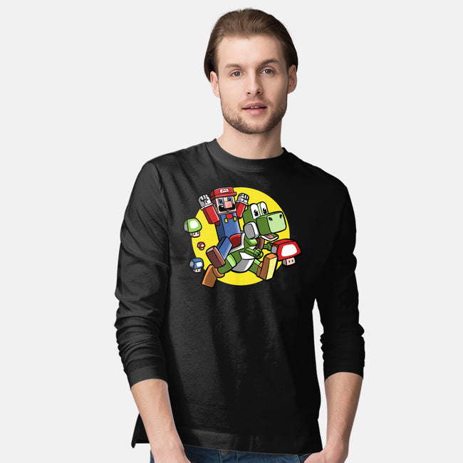 Dino Jockey-Mens-Long Sleeved-Tee-zascanauta