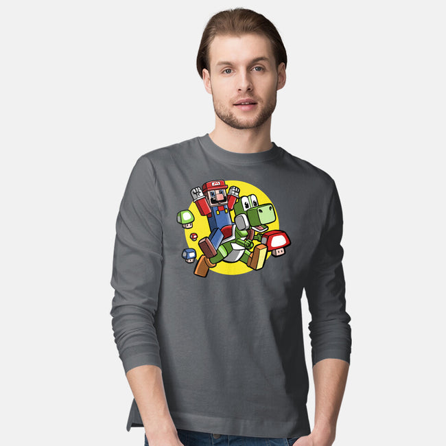 Dino Jockey-Mens-Long Sleeved-Tee-zascanauta