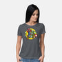 Dino Jockey-Womens-Basic-Tee-zascanauta