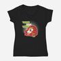 Relax At Home-Womens-V-Neck-Tee-Freecheese