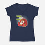 Relax At Home-Womens-V-Neck-Tee-Freecheese