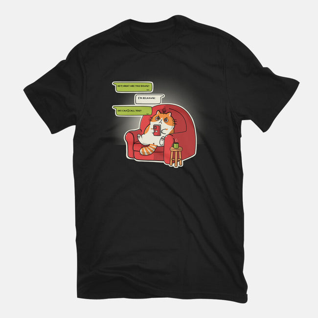 Relax At Home-Womens-Fitted-Tee-Freecheese