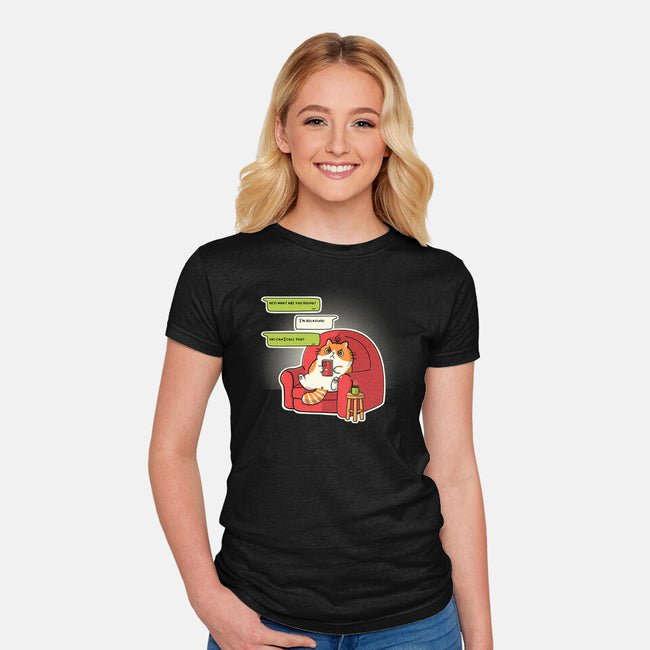 Relax At Home-Womens-Fitted-Tee-Freecheese