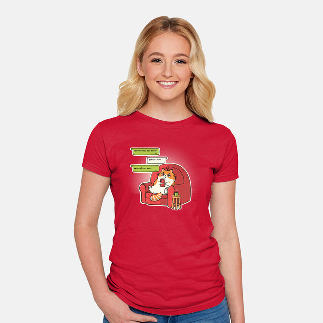 Relax At Home-Womens-Fitted-Tee-Freecheese