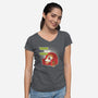 Relax At Home-Womens-V-Neck-Tee-Freecheese