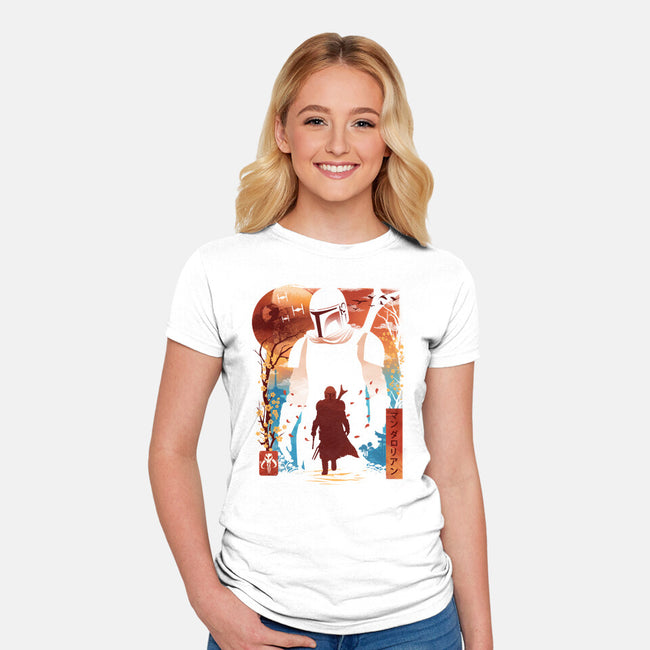 Lone Gunfighter-Womens-Fitted-Tee-dandingeroz