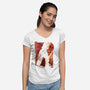Lord Vader-Womens-V-Neck-Tee-dandingeroz