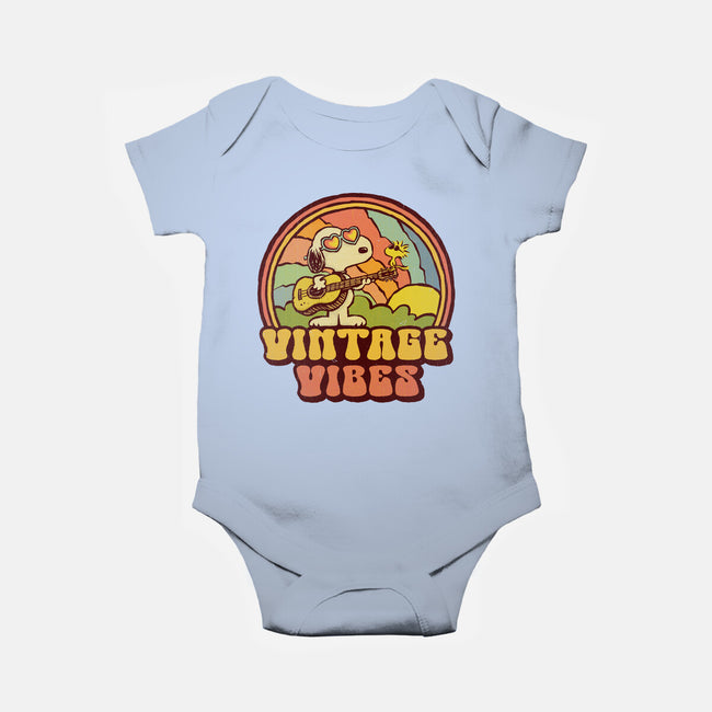 Vintage Beagle-Baby-Basic-Onesie-kg07
