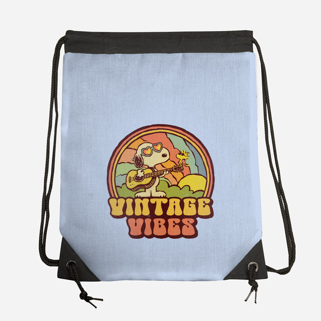 Vintage Beagle-None-Drawstring-Bag-kg07
