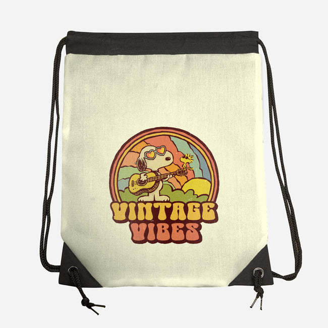 Vintage Beagle-None-Drawstring-Bag-kg07