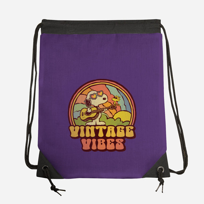 Vintage Beagle-None-Drawstring-Bag-kg07
